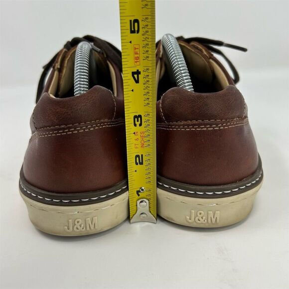 Johnston & Murphy Men's Chestnut Brown Leather Sneakers Size 9.5 Casual Lace-Up - Picture 8 of 12